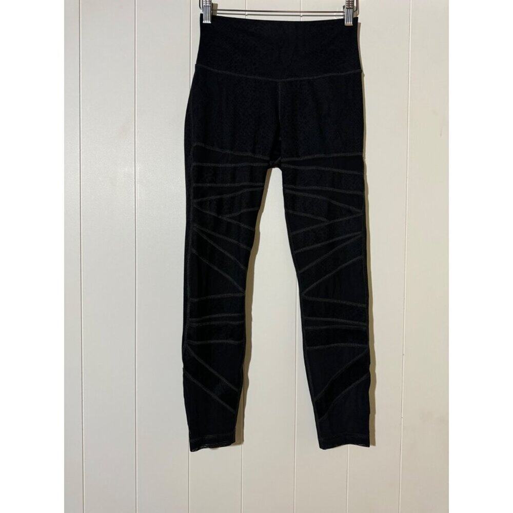 Lululemon Women's High-Waisted Black Animal Print Cross Mesh Leggings Size 4 - Picture 3 of 6